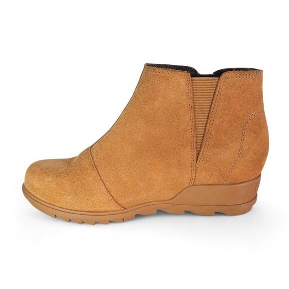 Sorel Evie II Suede Wedge Ankle Side Zip Booties Brown LL4726-242 Women's 10 - Picture 6 of 11